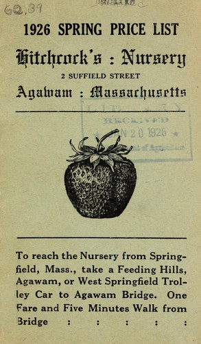 Cover for 1926 spring price list