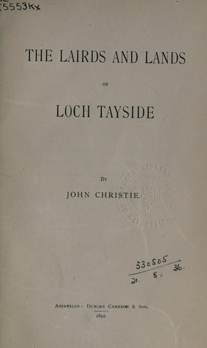 Cover for The lairds and lands of Loch Tayside