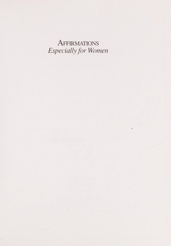 Cover for Affirmations Especially for Women