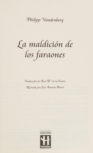 Cover for La maldición de los faraones