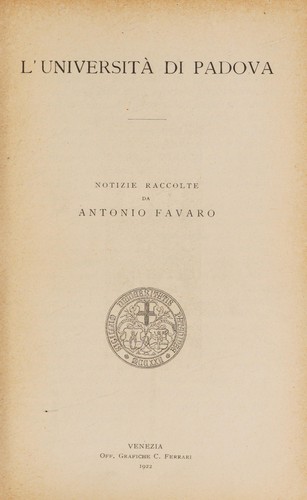 Cover for L'Universit© di Padova