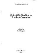 Cover for Scientific studies in ancient ceramics