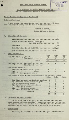 Cover for [Report 1958]