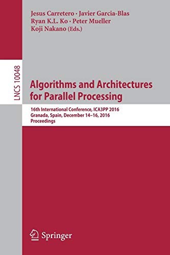 Cover for Algorithms and Architectures for Parallel Processing
