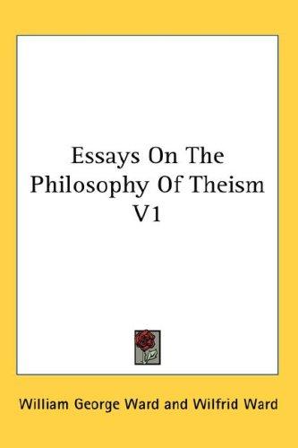 Cover for Essays On The Philosophy Of Theism V1