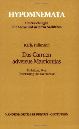 Cover for Das Carmen adversus Marcionitas