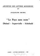 Cover for "Le  pays sans nom"