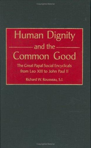 Cover for Human Dignity and the Common Good