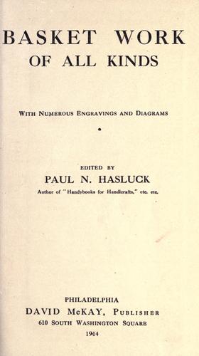 Cover for Basket work of all kinds