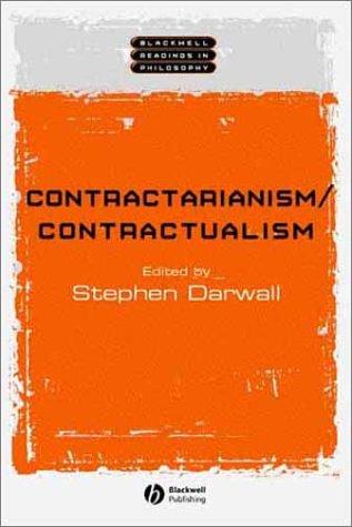 Cover for Contractarianism, Contractualism (Blackwell Readings in Philosophy)