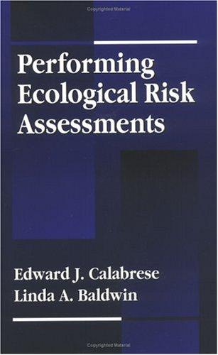 Cover for Performing ecological risk assessments