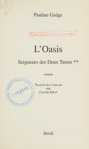 Cover for L' oasis