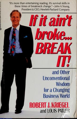 Cover for If it ain't broke... break it
