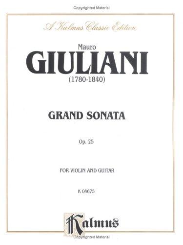 Cover for Grand Sonata, Op. 25" (Kalmus Edition)