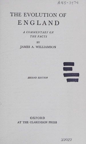 Cover for The evolution of England