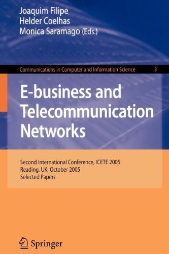Cover for E-Business and Telecommunication Networks