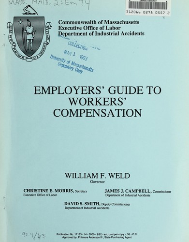 Cover for Employer's guide to workers' compensation