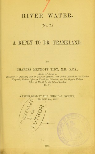 Cover for River water (no. 2)