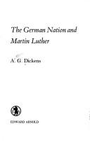 Cover for The German nation and Martin Luther