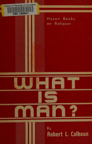 Cover for What is man?