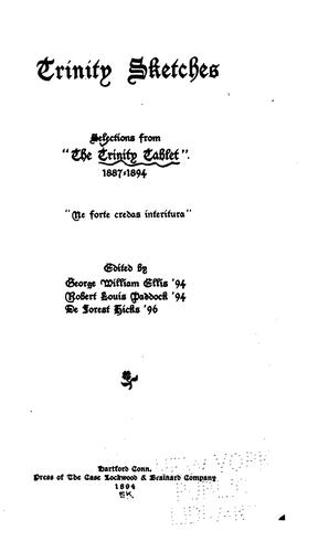 Cover for Trinity sketches