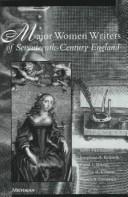Cover for Major women writers of seventeenth-century England
