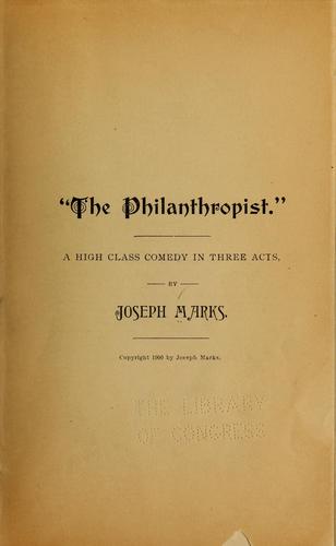 Cover for "The philanthropist"