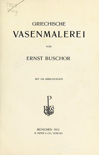 Cover for Griechische vasenmalerei