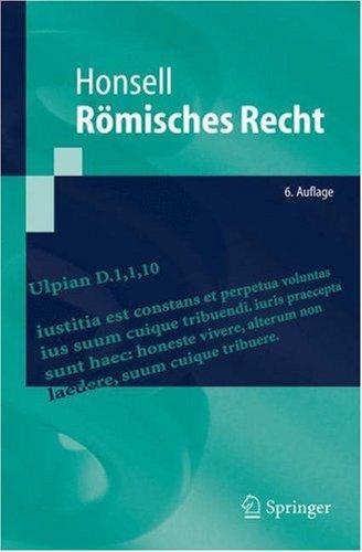 Cover for Römisches Recht (Springer-Lehrbuch)