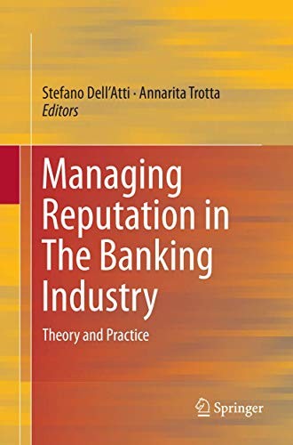 Cover for Managing Reputation in The Banking Industry