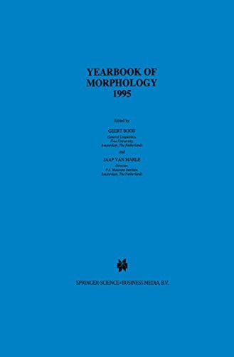 Cover for Yearbook of Morphology 1995