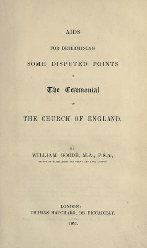 Cover for Aids for determining some disputed points in the ceremonial of the Church of England