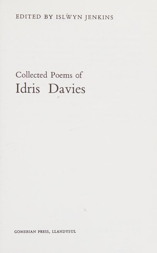 Cover for Collected poems of Idris Davies