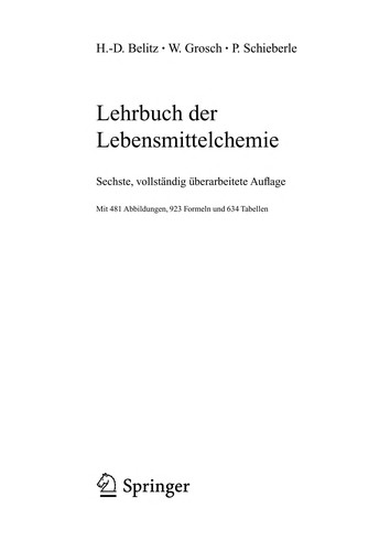 Cover for Lehrbuch der Lebensmittelchemie