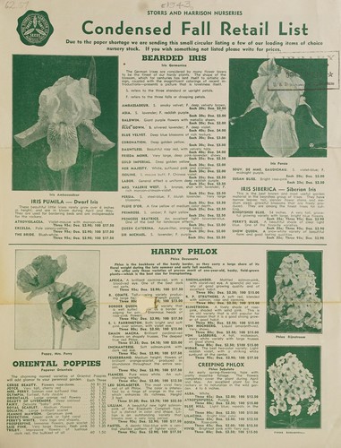Cover for Condensed fall retail list