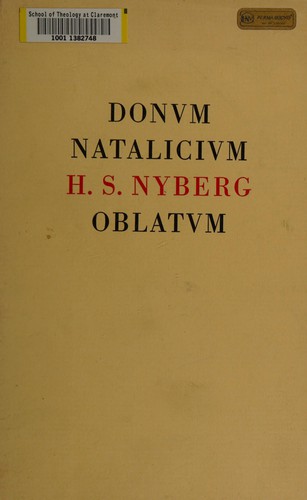 Cover for Donum natalicium H.S. Nyberg oblatum
