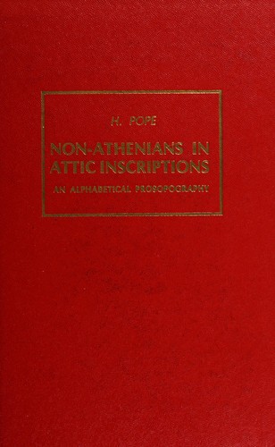 Cover for Non-Athenians in Attic inscriptions