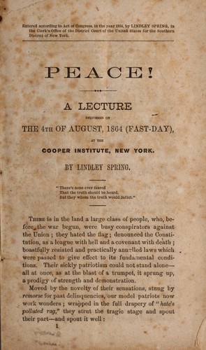 Cover for Peace!