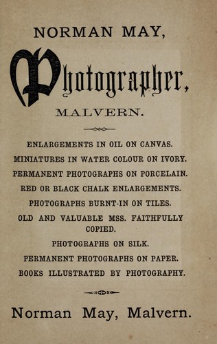 Cover for Photographic guide to Malvern