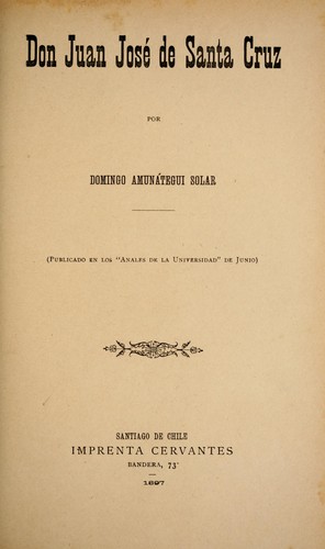 Cover for Don Juan Jos©♭ de Santa Cruz