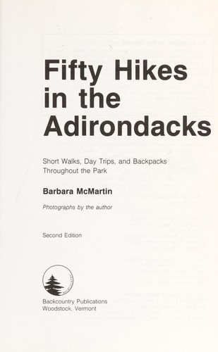 Cover for Fifty hikes in the Adirondacks