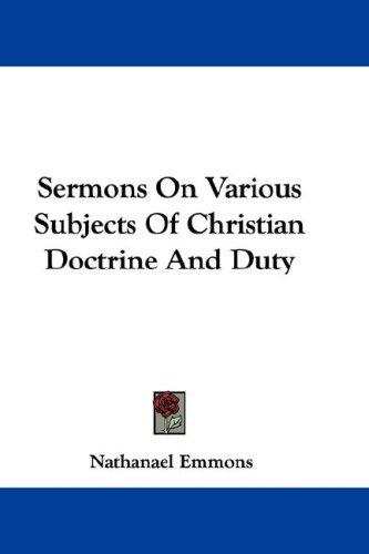 Cover for Sermons On Various Subjects Of Christian Doctrine And Duty