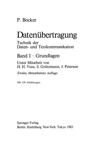 Cover for Datenübertragung Technik der Daten- und Textkommunikation