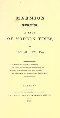 Cover for Marmion travestied