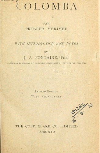 Cover for Colomba.