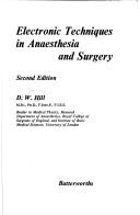 Cover for Electronic techniques in anaesthesia and surgery