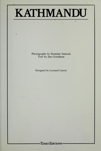 Cover for Kathmandu (Times Travel Library)