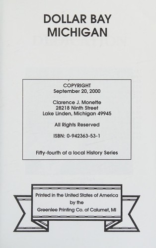 Cover for Dollar Bay, Michigan