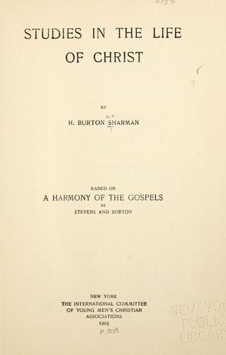 Cover for Studies in the life of Christ