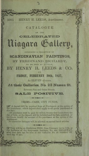 Cover for Catalogue of the Niagara gallery
